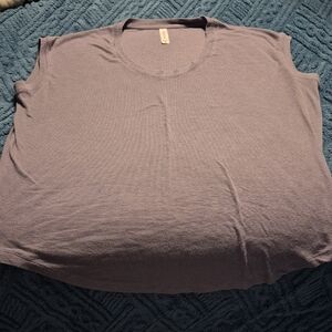 Athleta With Ease Short Sleeved Ribbed Tee Sz M GUC